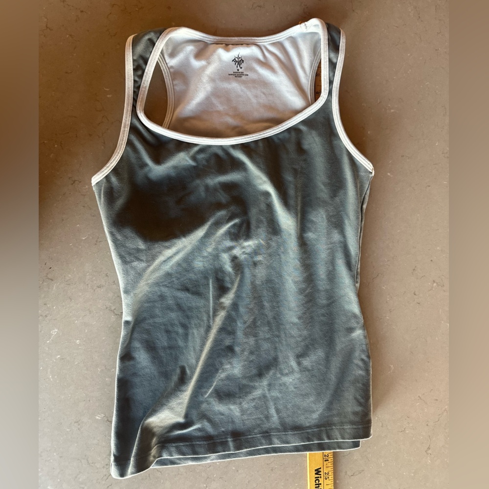 PRANA Gray Bra Tank Top Workout Exercise Sporty Gym Pilates Athleisure M Medium